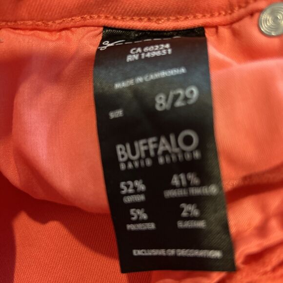 Buffalo By David Bitton High Rise Soft Stretch Ankle Skinny Jeans Havana 8 Pink - Picture 9 of 9